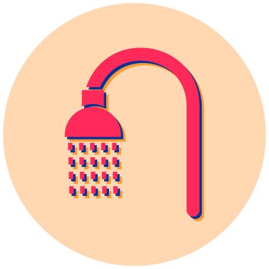 Duş. Web simgesi basit tasarım