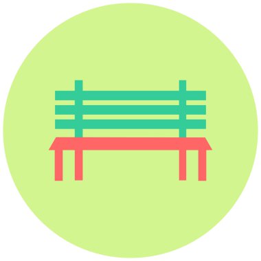 Yedek kulübesi Web simgesi basit illüstrasyon