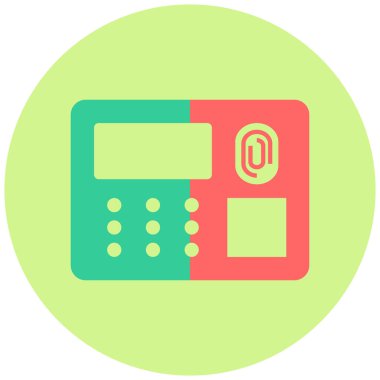 Parmak izi Erişim simgesi, basit tasarım vektör çizimi