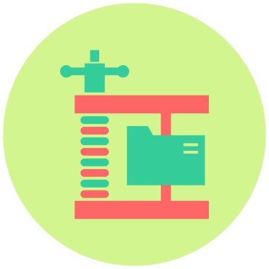 Dosya Sıkıştırma. Web simgesi basit illüstrasyon