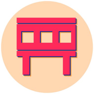 Masa. Web simgesi basit illüstrasyon