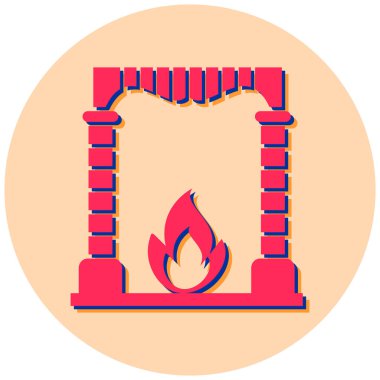 Yangın. Web simgesi basit illüstrasyon