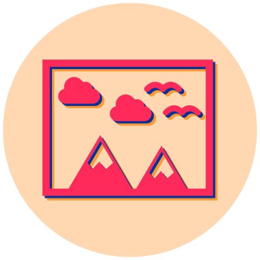 Basit simgenin güzel vektör illüstrasyonu