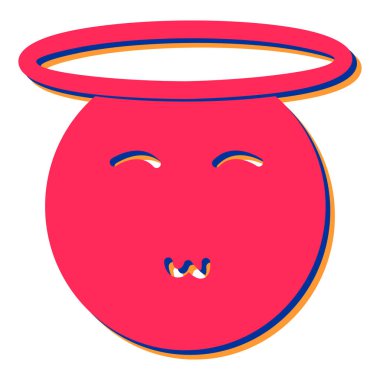 Şirin bir çizgi film suratının vektör çizimi