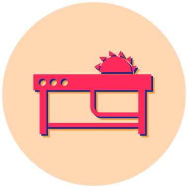 Masa. Web simgesi basit illüstrasyon