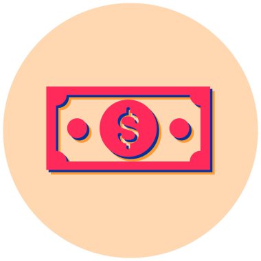 Dolar. Web simgesi basit illüstrasyon