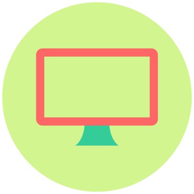 Monitör. Web simgesi basit illüstrasyon