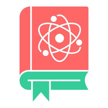 Bilimsel kitap. Web simgesi basit illüstrasyon