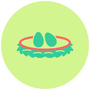 Yuva. Web simgesi basit illüstrasyon