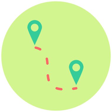 Harita rotası. Basit tasarım