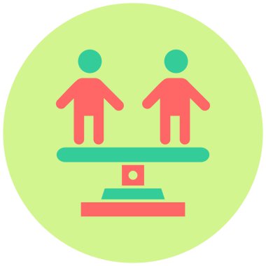 İnsan Hakları Kanunu ikonunun vektör illüstrasyonu