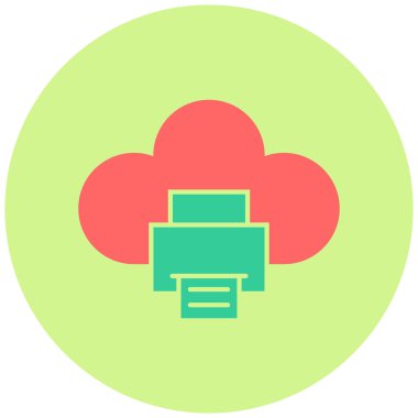 Bulut. Web simgesi basit illüstrasyon