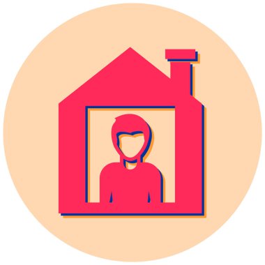 Ev. Web simgesi basit illüstrasyon