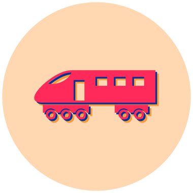 tren. Web simgesi basit illüstrasyon