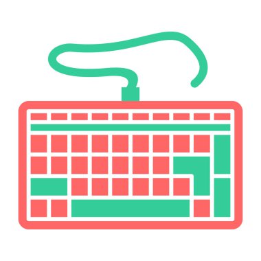 Bilgisayar klavyesi simgesi. vektör illüstrasyonu