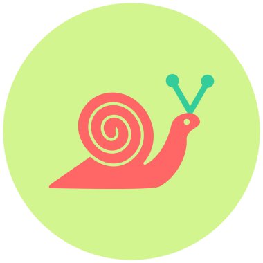 Salyangoz. Web simgesi basit illüstrasyon