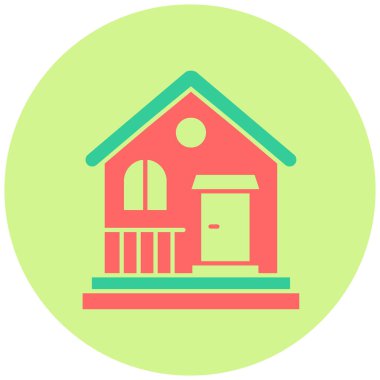 Kulübe. Web simgesi basit illüstrasyon