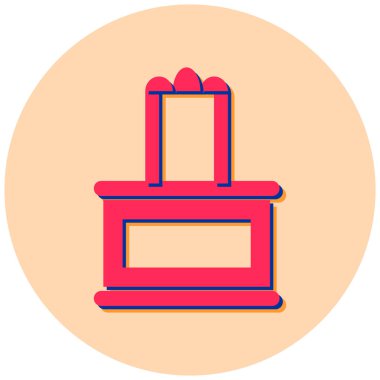 Kutu. Web simgesi basit illüstrasyon