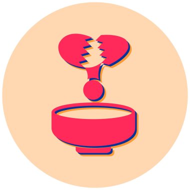 Kalpli kase, vektör illüstrasyonu