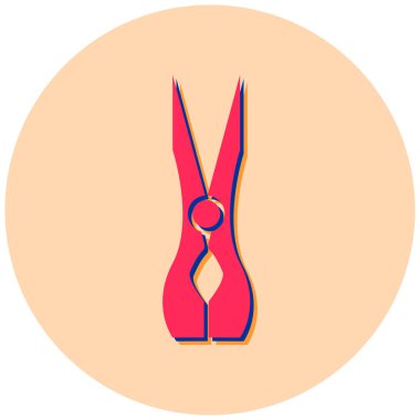 Makas. Web simgesi basit illüstrasyon