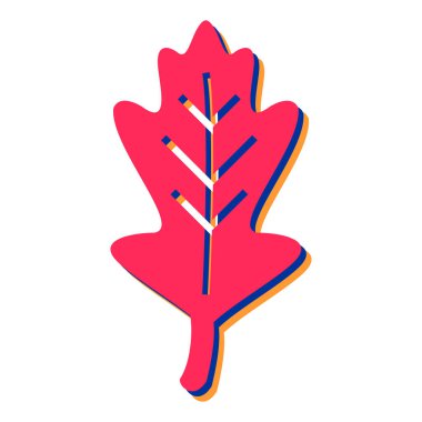 Bir yaprak simgesinin vektör illüstrasyonu