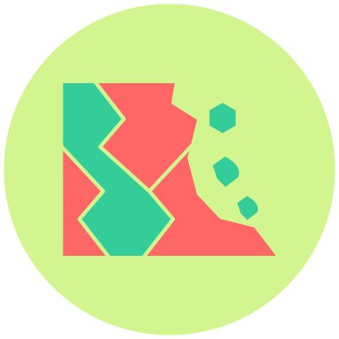 Cliff simgesi, vektör illüstrasyonu