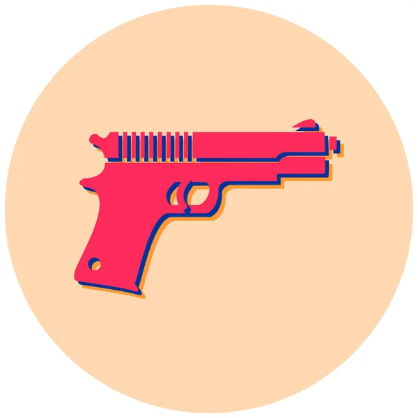 Vector Illustration Pistol Icon — Stock Vector