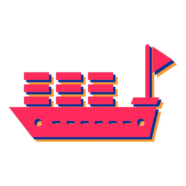 Ship Web Icon Simple Illustration — Stock Vector