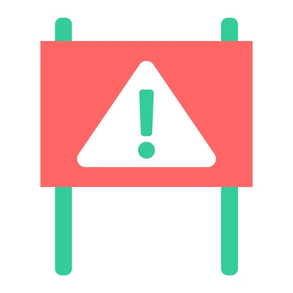 Warnung Web Symbol Einfache Illustration — Stockvektor