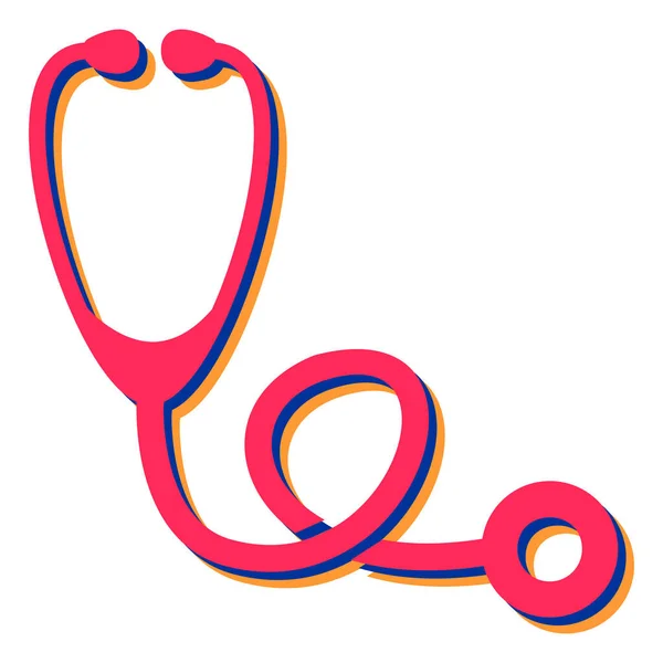 Medical Stethoscope Icon Outline Illustration Ribbon Vector Icons Web — ストックベクタ