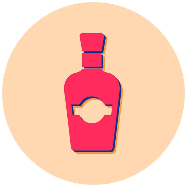 Fles Web Icoon Eenvoudige Illustratie — Stockvector