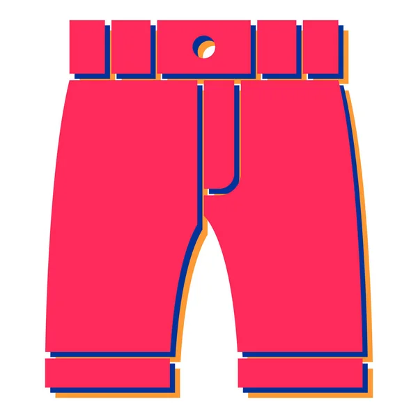 Pantaloncini Icona Vettoriale Illustrazione Design — Vettoriale Stock