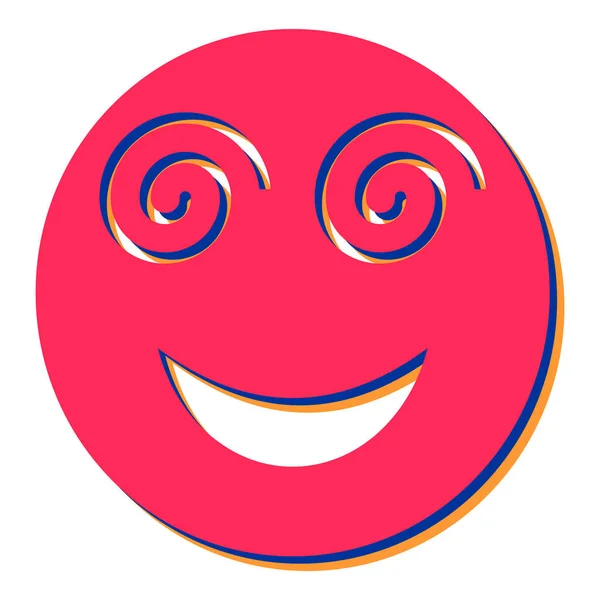 Glimlach Gezicht Emoticon Pictogram Cartoon Van Glimlachende Smiley Expressie Vector — Stockvector