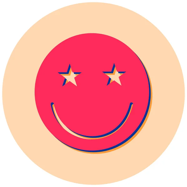 Smiley Face Emoticon Icon Vector Illustration — Stockvector