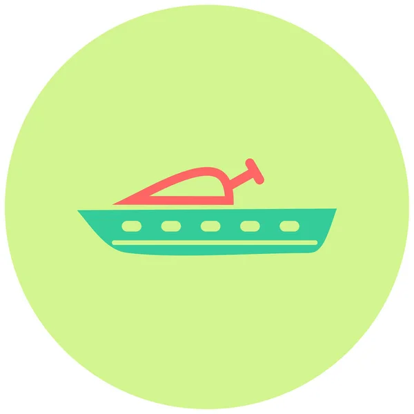 Barco Icono Web Ilustración Simple — Vector de stock