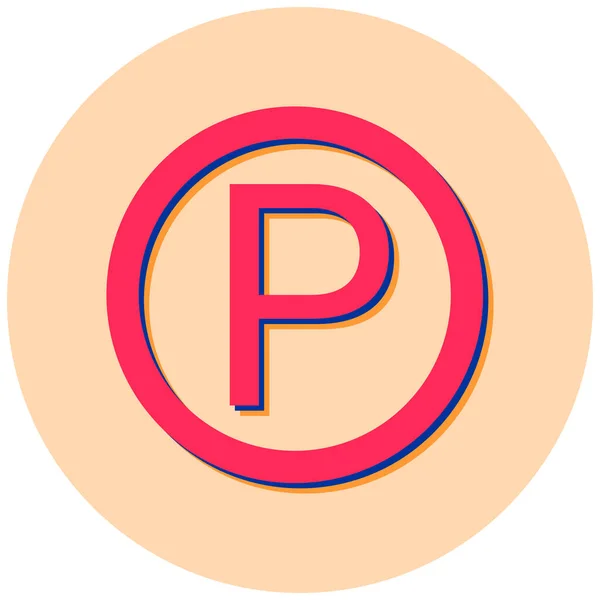 Wektor Ilustracja Ikony Parkowania — Wektor stockowy