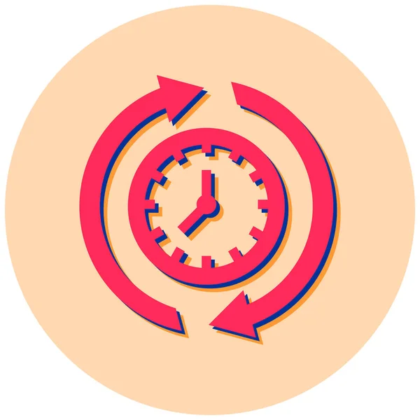 Reloj Icono Web Ilustración Simple — Vector de stock