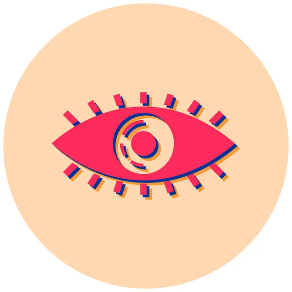 Ojo Icono Web Ilustración Simple — Vector de stock