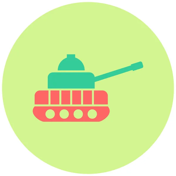 Tanque Militar Ilustração Simples — Vetor de Stock