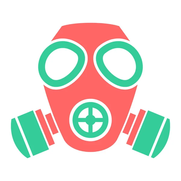 Biohazard Mask Icon Flat Illustration Gas Extinguisher Vector Icons Web — Stock Vector