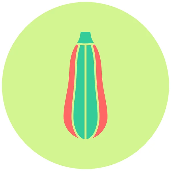 Zucchini Ícone Web Ilustração Simples — Vetor de Stock