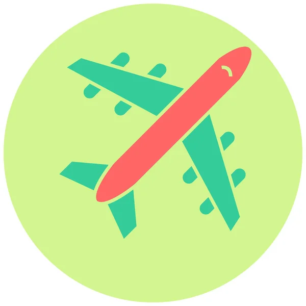 Avião Ícone Web Ilustração Simples — Vetor de Stock