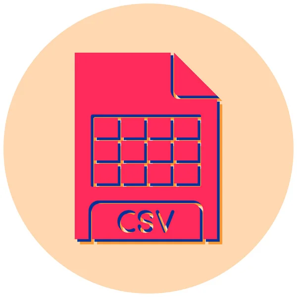 File Csv Icona Web Semplice Illustrazione — Vettoriale Stock