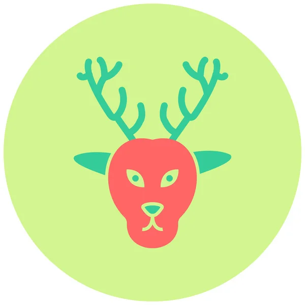 Reindeer Web Icon Simple Illustration — Stock Vector