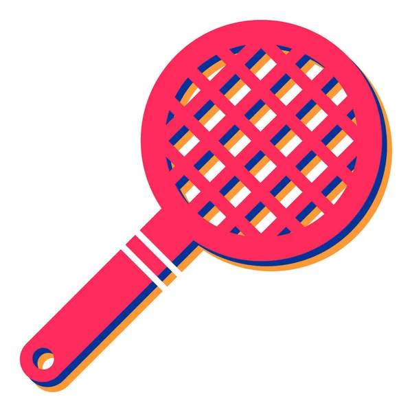Kızartma Tavası Nternet Için Basit Tenis Raket Vektör Simgeleri Çizimi — Stok Vektör