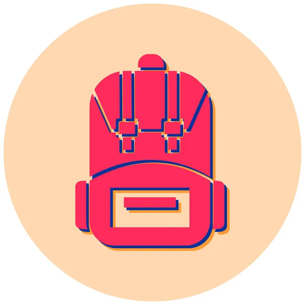 Backpack Web Icon Simple Illustration — Stock Vector