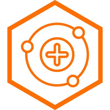 atom vektörü simgesi modern basit illüstrasyon