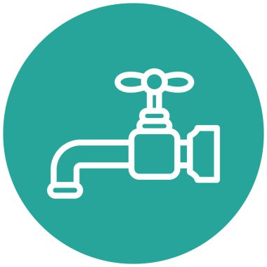 Su musluğu. Basit resimleme