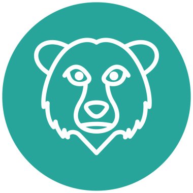 Yüz vektör simgesi ayı