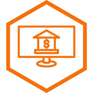 Banka simgesinin vektör illüstrasyonu